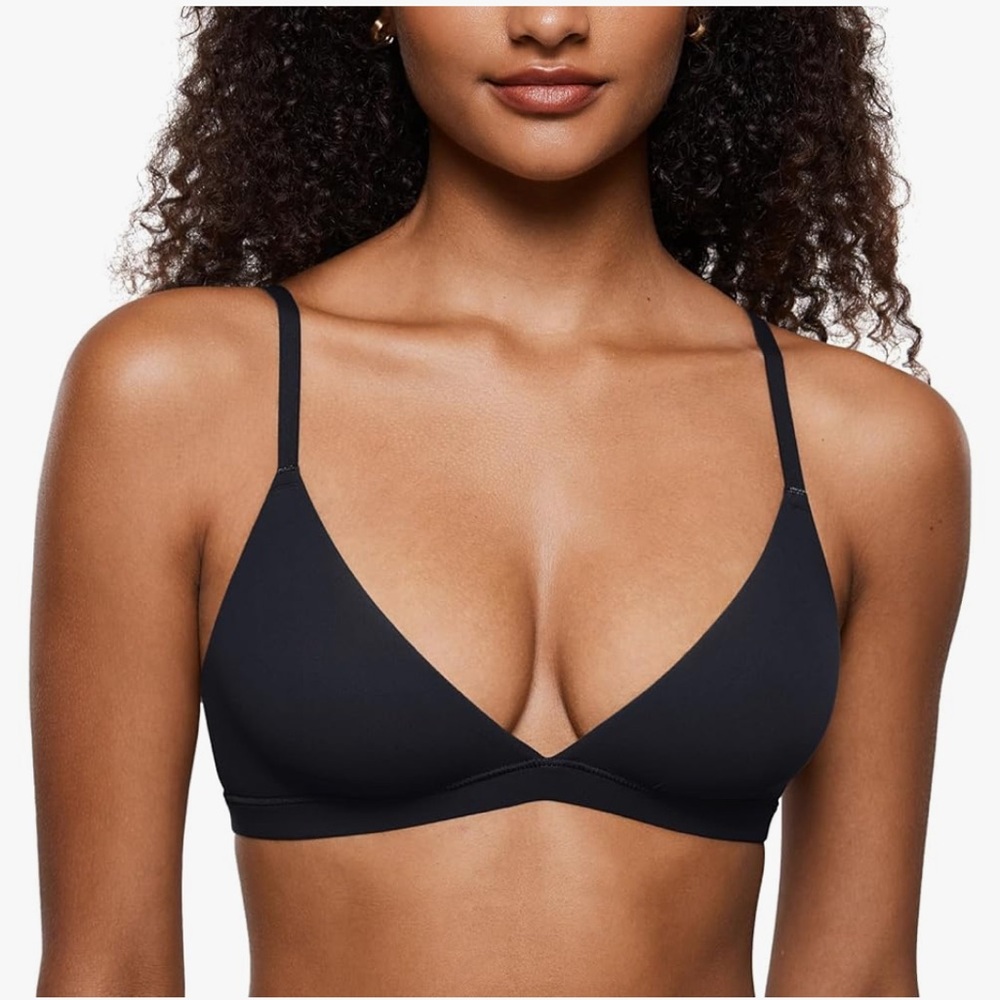 INLYRIC Inbarely Triangle Bralette Plunge Unlined Seamless Bra